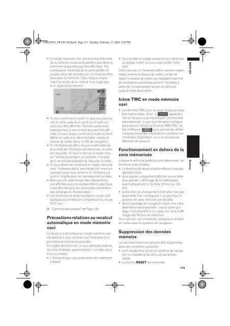 Pioneer AVIC-X1 - Software manual - fran&ccedil;ais