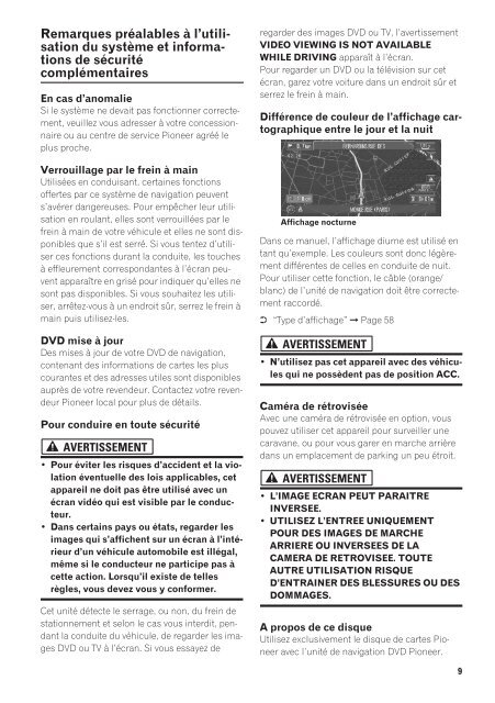 Pioneer AVIC-X1 - Software manual - fran&ccedil;ais