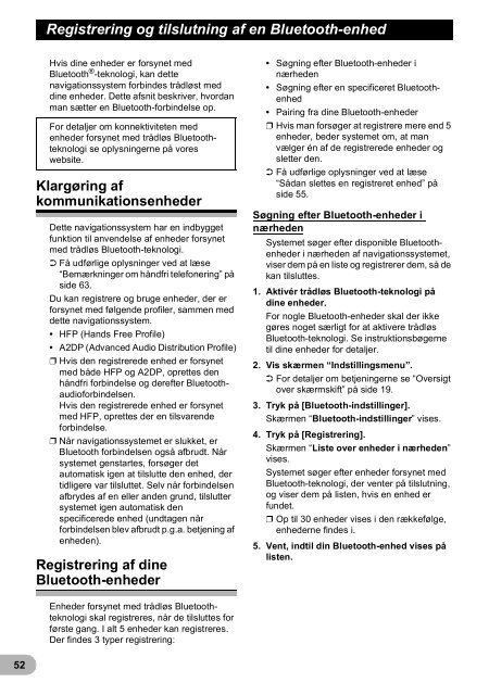 Pioneer AVIC-F20BT - User manual - danois