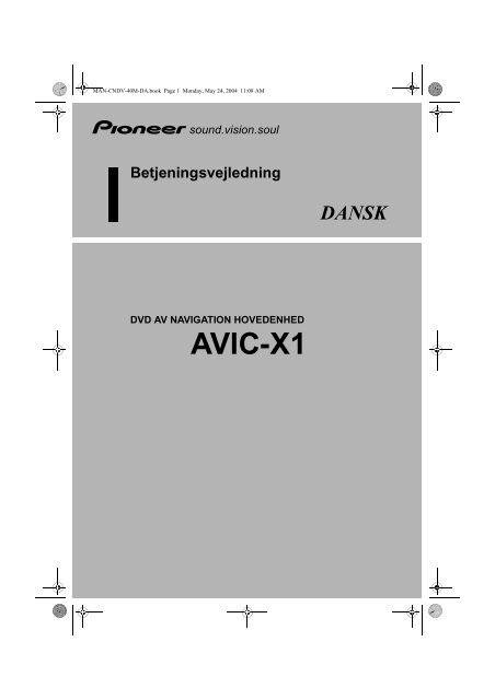 Pioneer AVIC-X1 - Software manual - danois