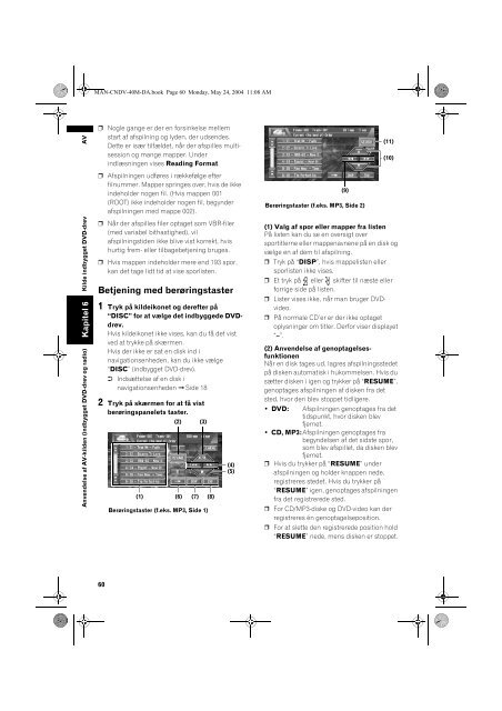 Pioneer AVIC-X1 - Software manual - danois