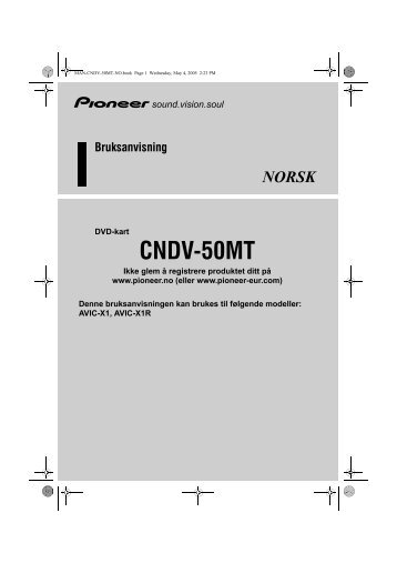 Pioneer CNDV-50MT - User manual - norvÃ©gien