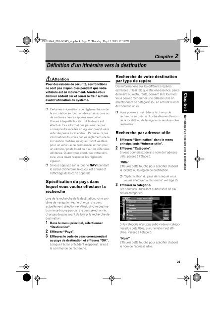 Pioneer AVIC750DV - User manual - fran&ccedil;ais