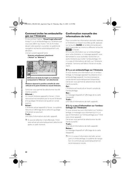 Pioneer AVIC750DV - User manual - fran&ccedil;ais