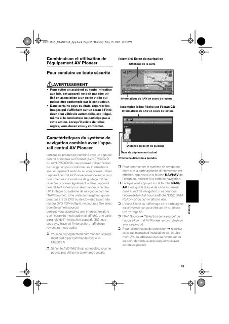 Pioneer AVIC750DV - User manual - fran&ccedil;ais