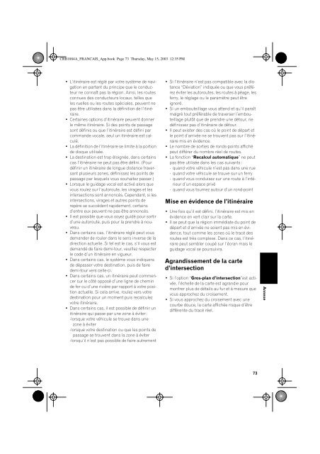 Pioneer AVIC750DV - User manual - fran&ccedil;ais