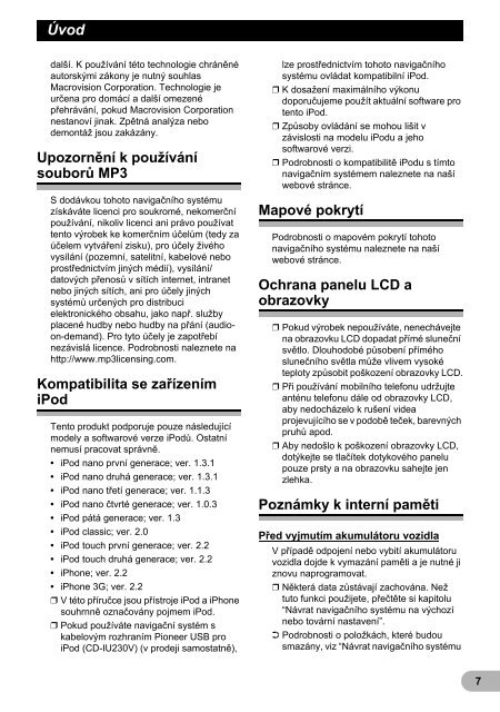 Pioneer AVIC-F9110BT - User manual - tch&egrave;que