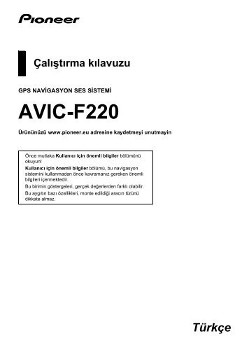 Pioneer AVIC-F220 - User manual - turc