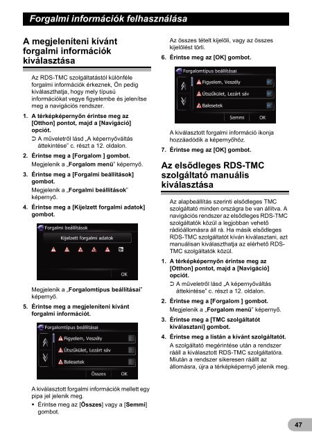 Pioneer AVIC-F220 - User manual - hongrois