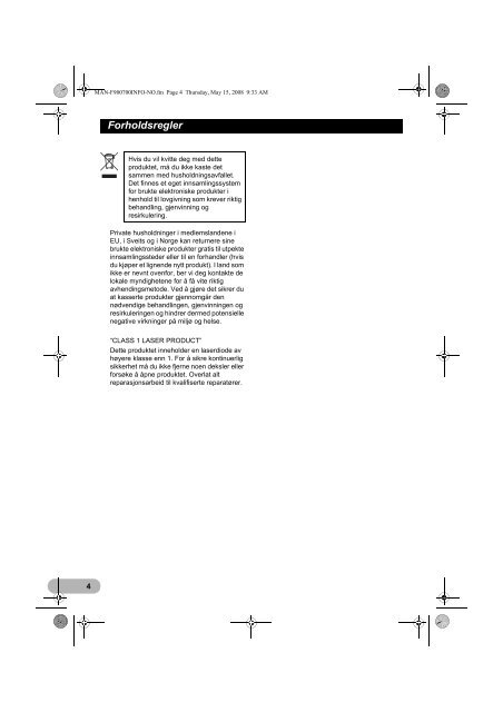 Pioneer AVIC-F700BT - User manual - norv&eacute;gien