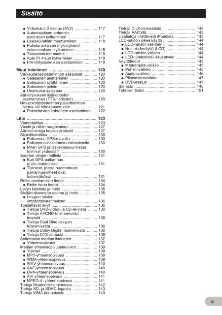 Pioneer AVIC-F700BT - User manual - finnois