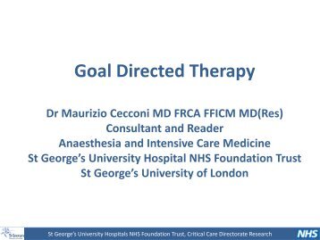 Goal Directed Therapy