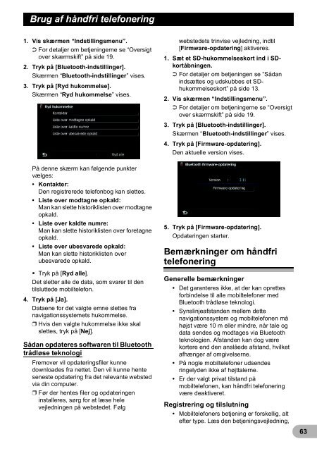 Pioneer AVIC-F9220BT - User manual - danois