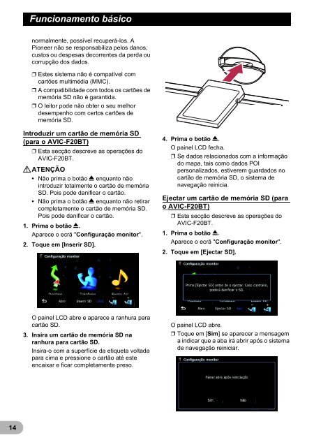 Pioneer AVIC-F9220BT - User manual - portugais