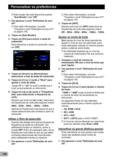 Pioneer AVIC-F9220BT - User manual - portugais