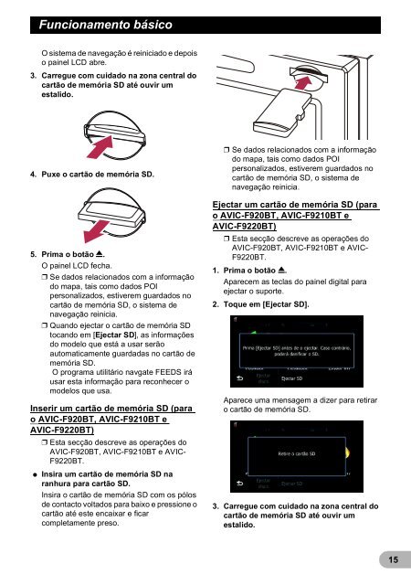 Pioneer AVIC-F9220BT - User manual - portugais