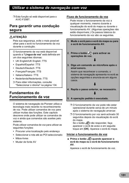 Pioneer AVIC-F9220BT - User manual - portugais