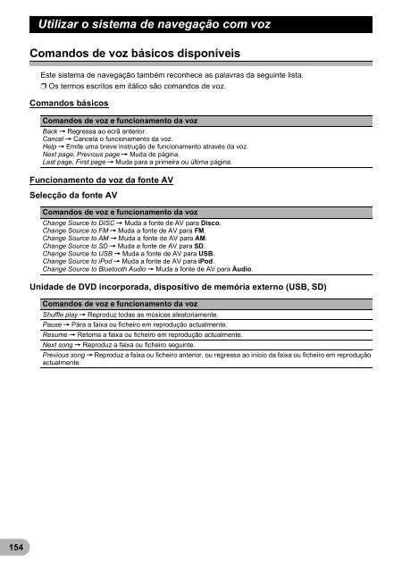 Pioneer AVIC-F9220BT - User manual - portugais