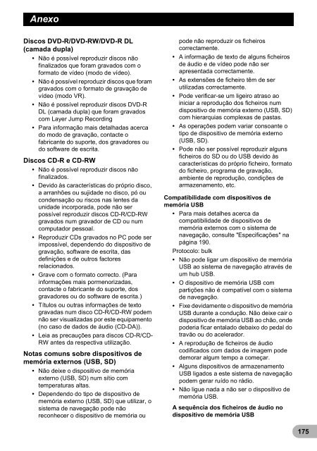 Pioneer AVIC-F9220BT - User manual - portugais