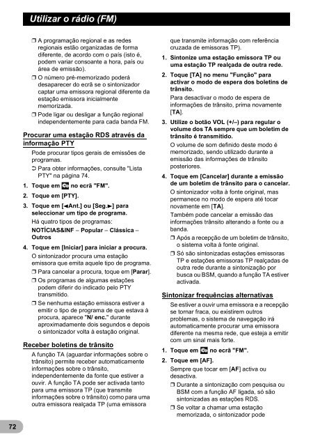 Pioneer AVIC-F9220BT - User manual - portugais