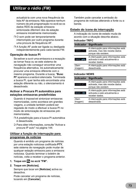 Pioneer AVIC-F9220BT - User manual - portugais