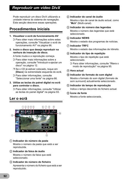 Pioneer AVIC-F9220BT - User manual - portugais