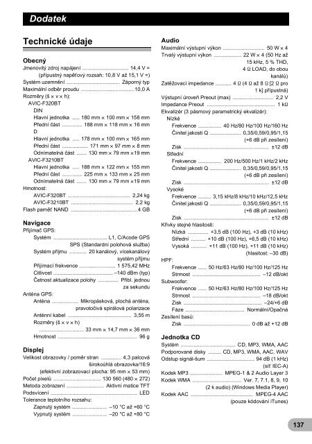 Pioneer AVIC-F320BT - User manual - tch&egrave;que