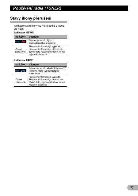 Pioneer AVIC-F320BT - User manual - tch&egrave;que