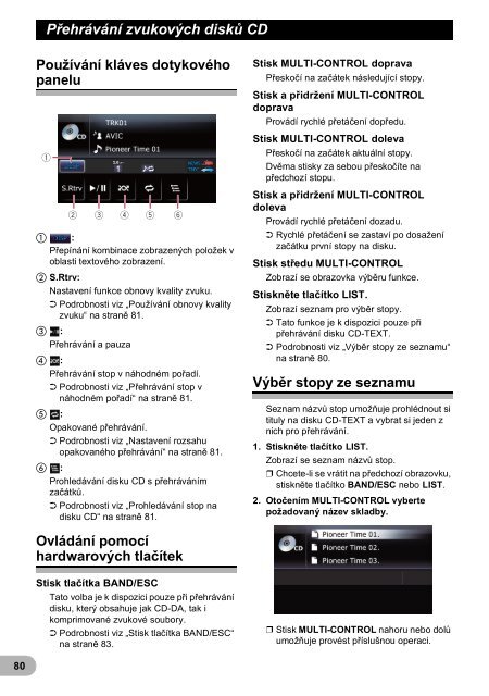 Pioneer AVIC-F320BT - User manual - tch&egrave;que