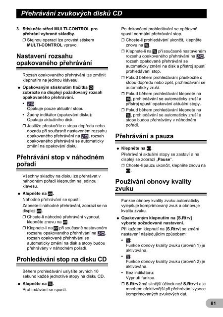 Pioneer AVIC-F320BT - User manual - tch&egrave;que