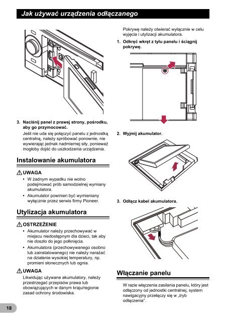 Pioneer AVIC-F320BT - User manual - polonais