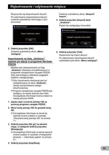 Pioneer AVIC-F320BT - User manual - polonais