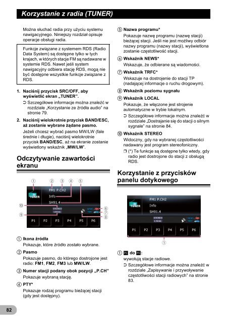 Pioneer AVIC-F320BT - User manual - polonais