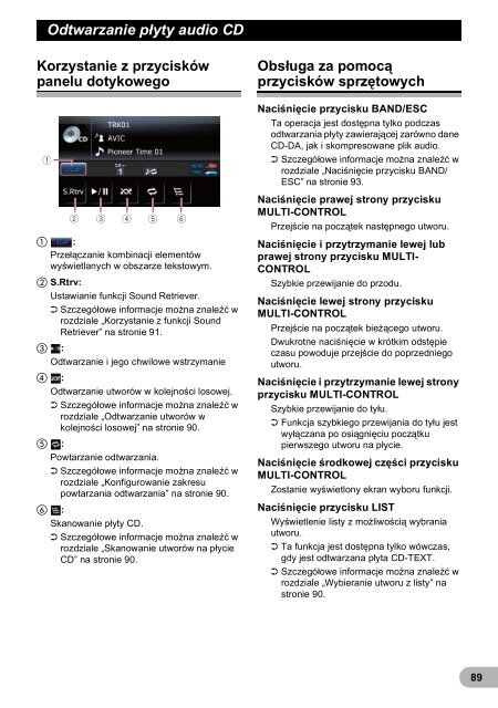 Pioneer AVIC-F320BT - User manual - polonais