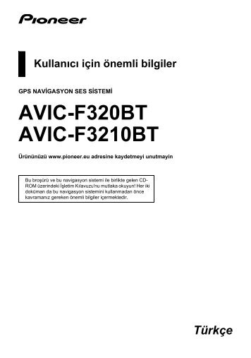 Pioneer AVIC-F320BT - Addendum - turc