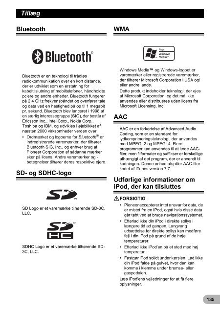 Pioneer AVIC-F320BT - User manual - danois