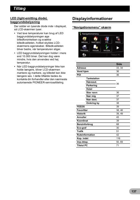 Pioneer AVIC-F320BT - User manual - danois