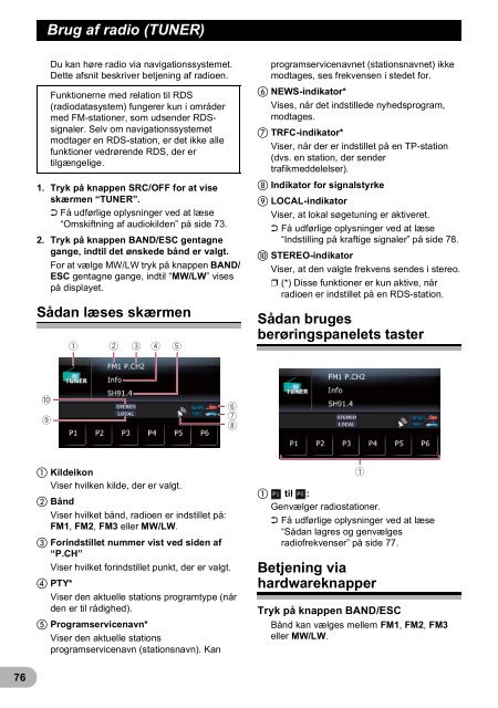 Pioneer AVIC-F320BT - User manual - danois