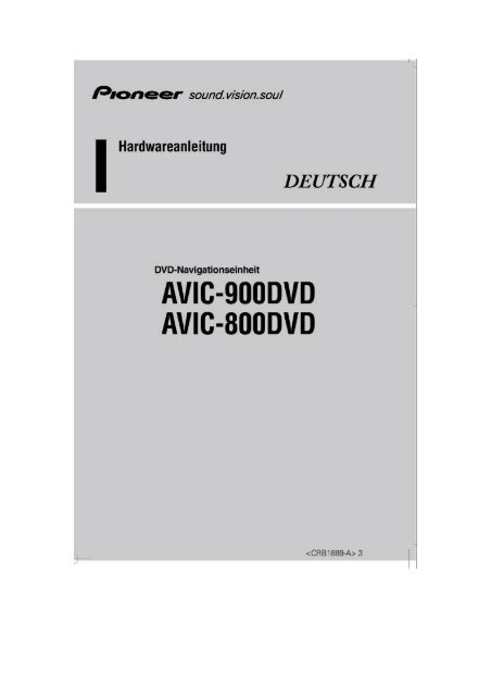 Pioneer AVIC600T-II - Hardware manual - allemand