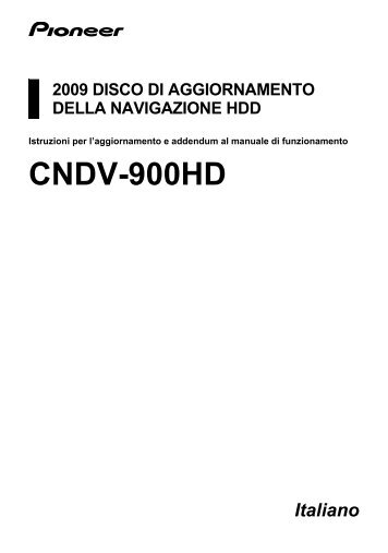 Pioneer CNDV-900HD - User manual - italien