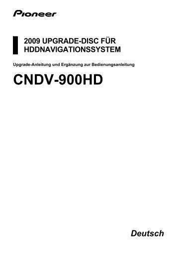Pioneer CNDV-900HD - User manual - allemand