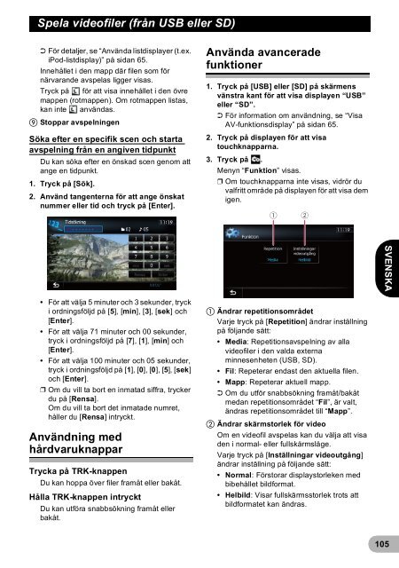 Pioneer AVIC-F940BT - User manual - danois, finnois, su&eacute;dois