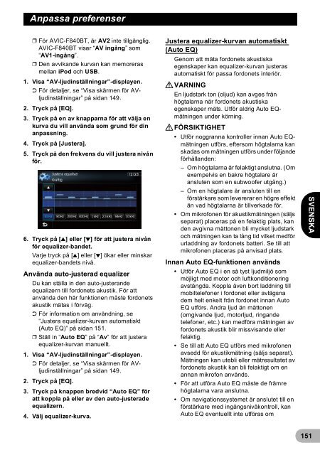 Pioneer AVIC-F940BT - User manual - danois, finnois, su&eacute;dois