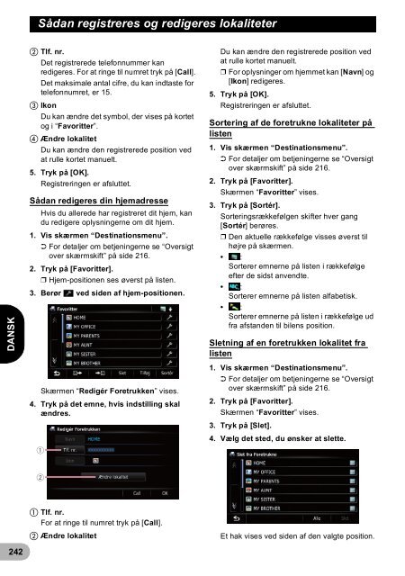 Pioneer AVIC-F940BT - User manual - danois, finnois, su&eacute;dois