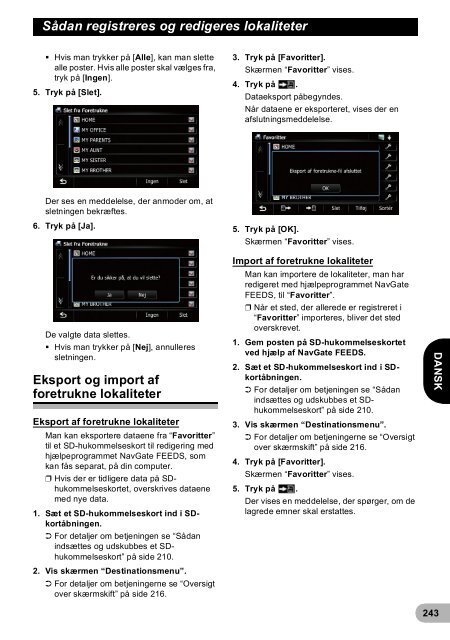 Pioneer AVIC-F940BT - User manual - danois, finnois, su&eacute;dois