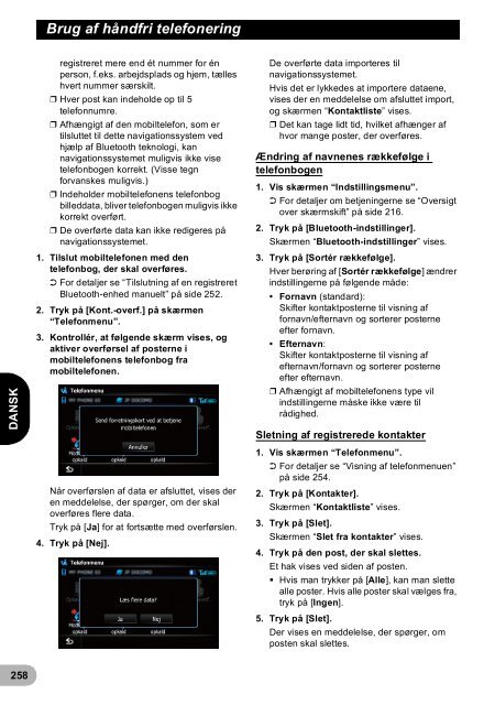 Pioneer AVIC-F940BT - User manual - danois, finnois, su&eacute;dois