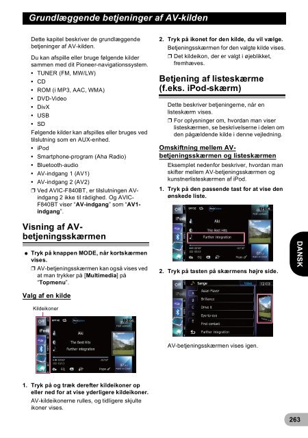 Pioneer AVIC-F940BT - User manual - danois, finnois, su&eacute;dois