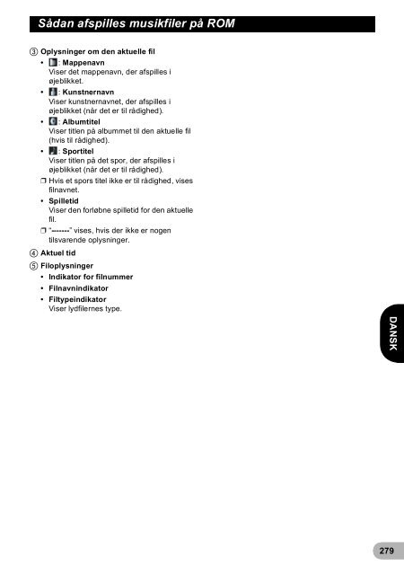 Pioneer AVIC-F940BT - User manual - danois, finnois, su&eacute;dois