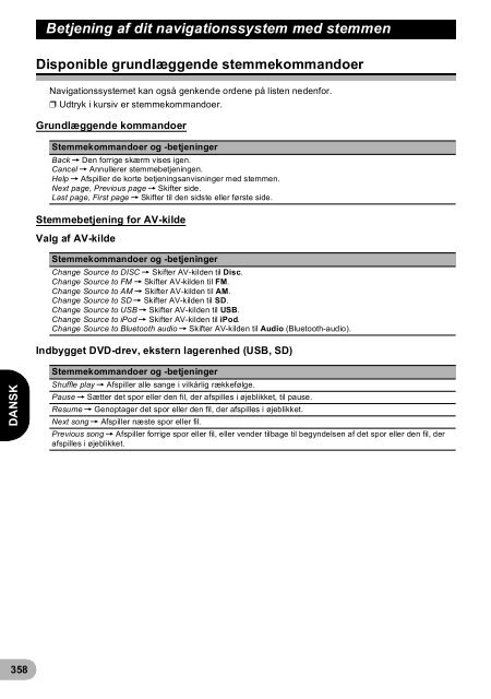 Pioneer AVIC-F940BT - User manual - danois, finnois, su&eacute;dois