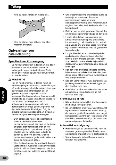 Pioneer AVIC-F940BT - User manual - danois, finnois, su&eacute;dois